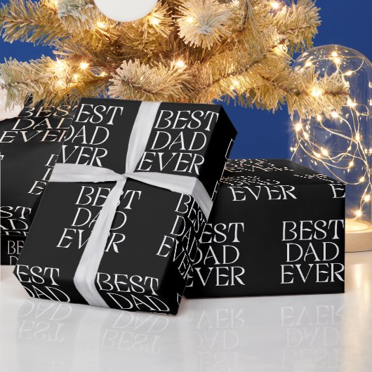 Beste vader ooit Modern Vaderdag Elegant Cadeaupapier (Feestdagen)