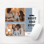 Beste vader ooit Modern Vaderdag Foto Muismat (Met muis)