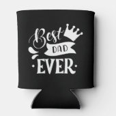 Beste vader ooit modern zwart-wit blikjeskoeler (Achterkant)