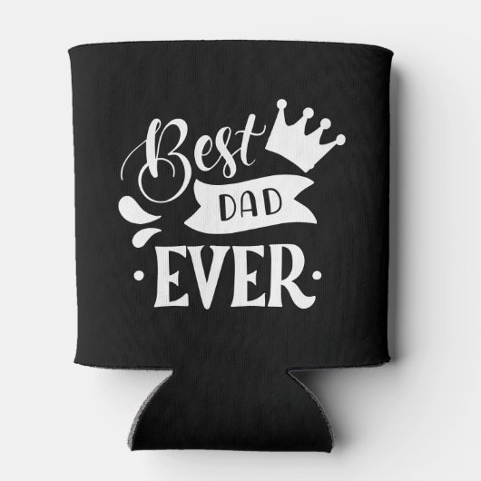 Beste vader ooit modern zwart-wit blikjeskoeler (Achterkant)