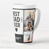 Beste vader ooit moderne 6 foto collage latte mok (Rechterhoek)