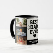 Beste vader ooit moderne 6 foto collage mok (Voorkant links)