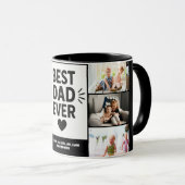 Beste vader ooit moderne 6 foto collage mok (Voorkant rechts)