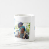 Beste vader ooit moderne blauwe foto Vaderdag Koffiemok (Center)