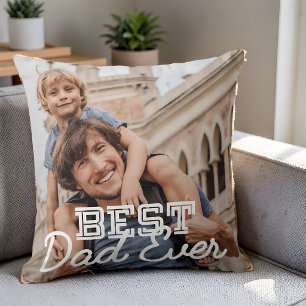 Beste Vader Ooit Moderne Coole Steek Custom Foto Kussen
