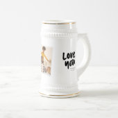 Beste vader ooit moderne foto-Vaderdag Bierpul (Voorkant rechts)