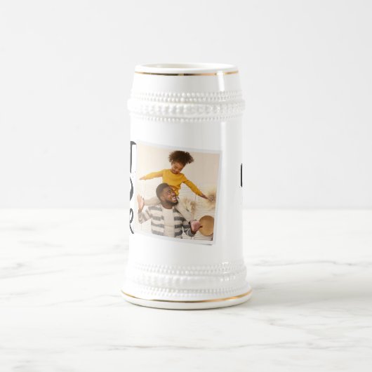 Beste vader ooit moderne foto-Vaderdag Bierpul (Center)