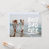 Beste vader ooit moderne foto-Vaderdag Kaart (Voorkant / Achterkant in situ)