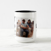 Beste vader ooit moderne foto zwarte Vaderdag Mok (Midden)