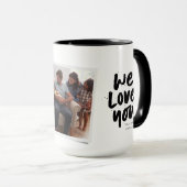 Beste vader ooit moderne foto zwarte Vaderdag Mok (Voorkant rechts)