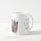 Beste vader ooit moderne fotoblauwe Vaderdag Koffiemok (Voorkant rechts)