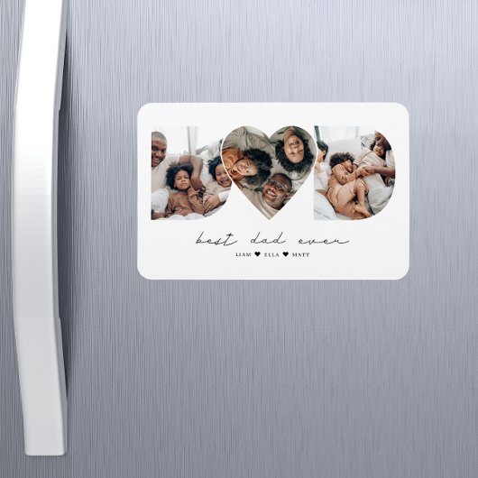 Beste vader ooit moderne fotocollage cadeau voor v magneet