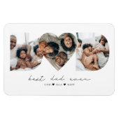 Beste vader ooit moderne fotocollage cadeau voor v magneet (Horizontaal)