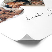 Beste vader ooit moderne fotocollage cadeau voor v poster (Hoek)