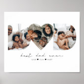 Beste vader ooit moderne fotocollage cadeau voor v poster (Voorkant)