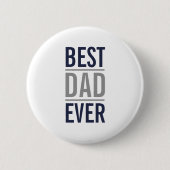 Beste vader ooit | Moderne marineblauwe Button (Voorkant)