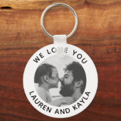 Beste vader ooit | Moderne, minimale fotopriester Sleutelhanger (Voorkant)