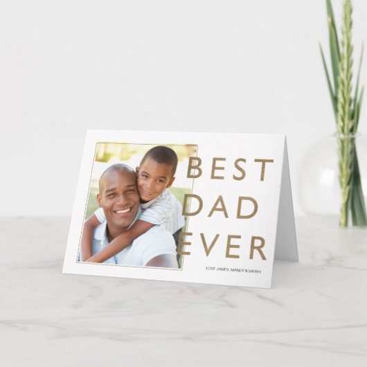 Beste vader ooit, moderne, minimale Typografische  Kaart (Voorkant)