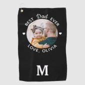 Beste vader ooit Moderne Persoonlijke Foto Golfhanddoek (Voorkant)