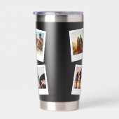 Beste vader ooit moderne snapshot stijl 4 foto's geïsoleerde drinkbeker (Rechts)