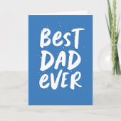 Beste vader ooit moderne trendblauw Vaderdag Kaart (Voorkant)