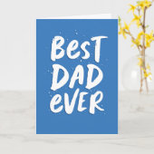 Beste vader ooit moderne trendblauw Vaderdag Kaart (Gele Bloem)