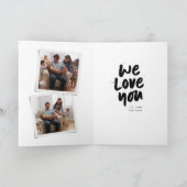 Beste vader ooit moderne trendy zwarte Vaderdag Kaart (Binnen)