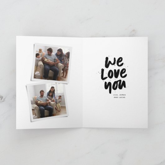 Beste vader ooit moderne trendy zwarte Vaderdag Kaart (Binnen)