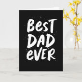 Beste vader ooit moderne trendy zwarte Vaderdag Kaart (Gele Bloem)