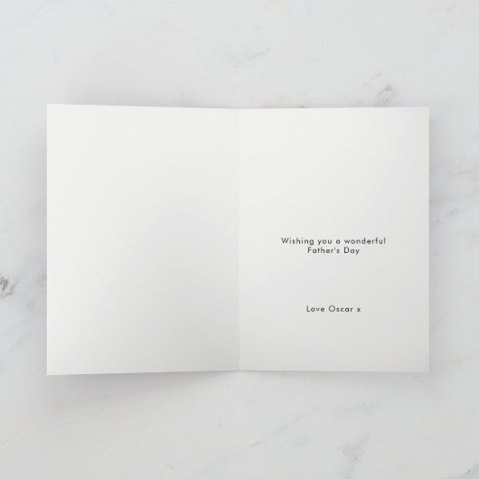 Beste vader ooit | Moderne Vaderdag foto Kaart (Binnen)