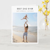 Beste vader ooit | Moderne Vaderdag foto Kaart (Gele Bloem)