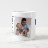 Beste vader ooit moderne Vaderdag voor fotomarine Grote Koffiekop (Voorkant)