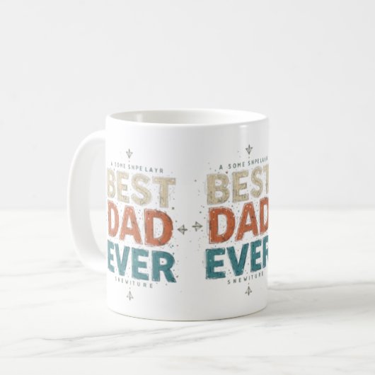 Beste Vader Ooit Mok - Rustiek cadeau voor hem (Voorkant links)