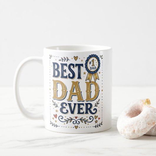 Beste Vader Ooit Mok Vaderdag Cadeau Van Kinderen (Met donut)