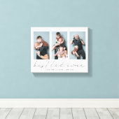 Beste vader ooit | Multi Photo Vaderdag Keepomwill Canvas Afdruk (Insitu (Houten vloer))