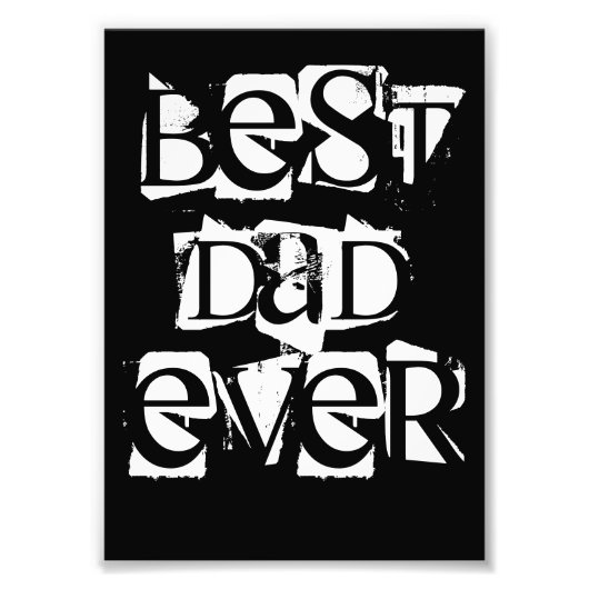 Beste vader ooit muurprint 5x7 foto afdruk (Voorkant)