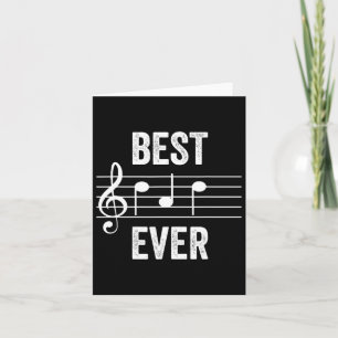 Beste vader ooit Muzieknoten Funny Fathers Day Gif Kaart