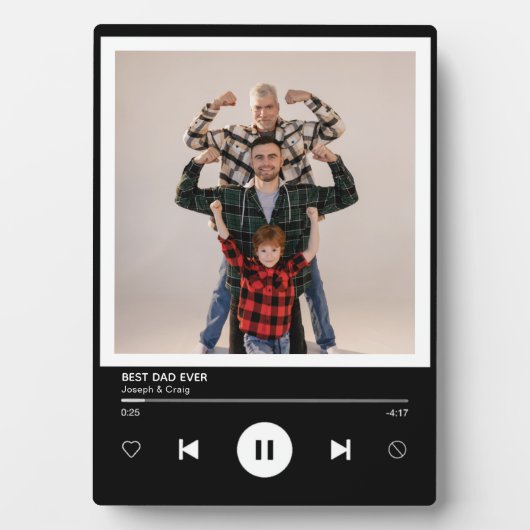 Beste vader ooit muziekspeler Fototoetsenbord Fotoplaat (voorkant)