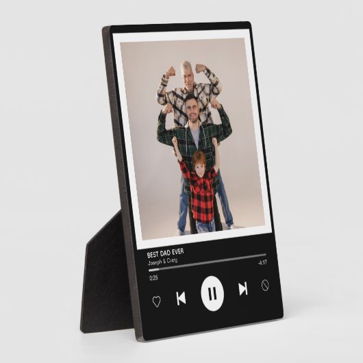 Beste vader ooit muziekspeler Fototoetsenbord Fotoplaat (Zijkant)
