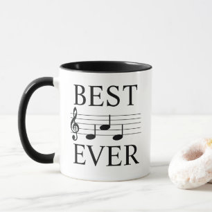 Beste vader ooit muzikanten Muzieknoten Treble Cle Mok