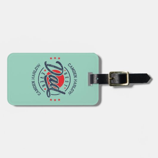  beste vader ooit naam bagagelabel (Voorkant horizontaal)