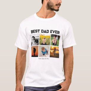 Beste vader ooit  naam en afbeeldingen t-shirt