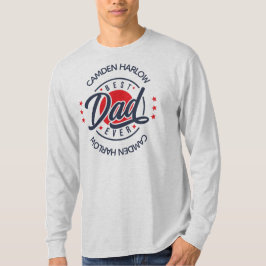 Beste vader ooit naam rood wit blauw t-shirt
