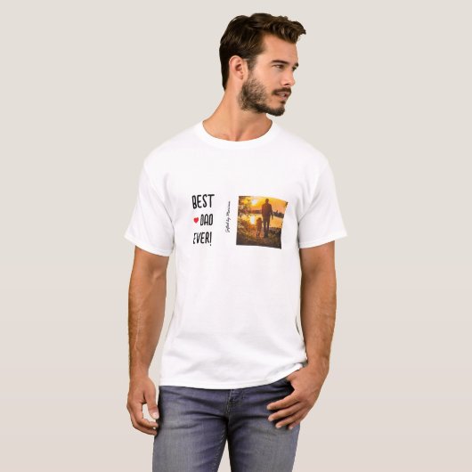Beste vader ooit naam t-shirt (Voorkant volledig)
