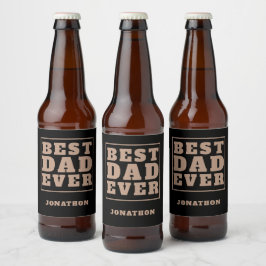 Beste vader ooit naam Typografie Black Bier Etiket