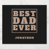 Beste vader ooit naam Typografie Black Bier Etiket (Enkel label)