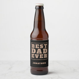 Beste vader ooit naam Typografie Black Bier Etiket