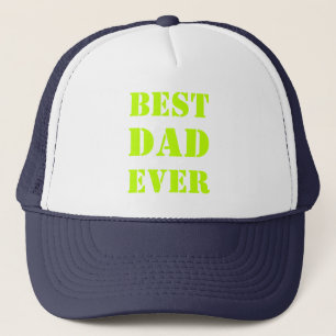 Beste vader ooit neon groene marineblauwe Vaderdag Trucker Pet