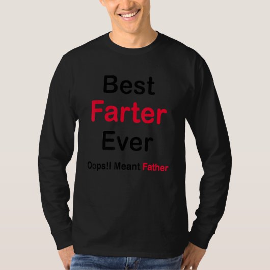Beste vader ooit oeps ik bedoelde vader na dood t-shirt (Voorkant)