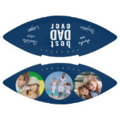 Beste vader ooit Ondertekend Foto Blauw Aangepast American Football (Panelen)